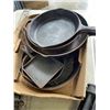 Image 4 : LOT OF CAST IRON PANS AND POT, CAMP CHAIR, ETC