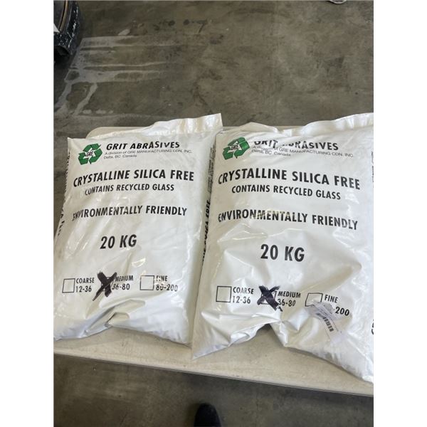 2 - 20KG MEDIUM SANDBLASTING GLASS
