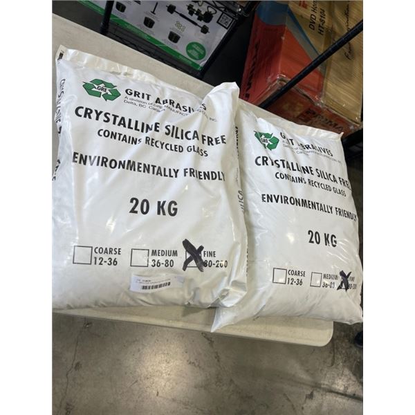 2 - 20KG FINE SANDBLASTING GLASS