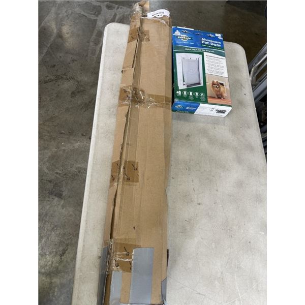 ALUMINUM PET DOOR AND DOG COT