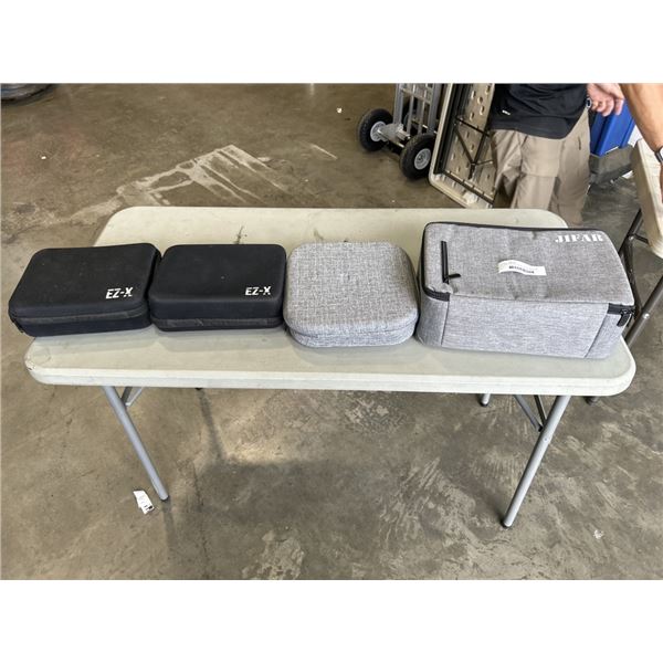 JIFAR PROJECTOR AND 3 MASSAGE GUNS, ALL UNTESTED RETURNS