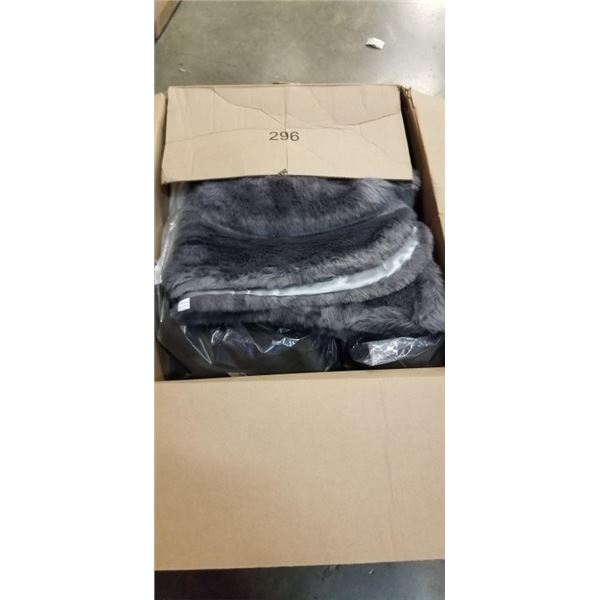 BOX OF NEW FAUX FURS
