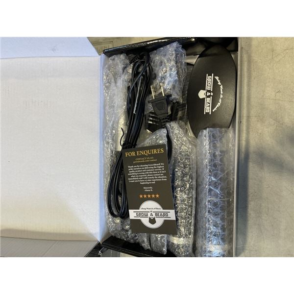 4 NEW GROW A BEARD KIT INCULDING STRAIGHTENER BEARD WASH BRUSH COMB GROTHW OIL RAZOR AND SCISSORS