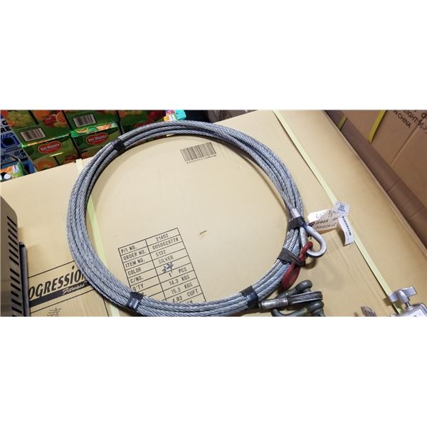 60FT 3/8 CABLE WITH SHACKLES