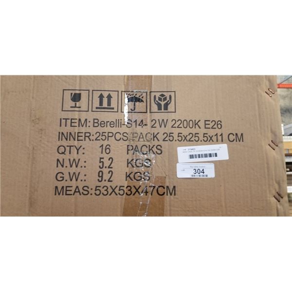 NEW CASE OF EDISON S14-1W 2200K E26 LIGHT BULBS