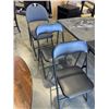 Image 2 : 2 FOLDING CARD TABLES AND 3 FOLDING CHAIRS