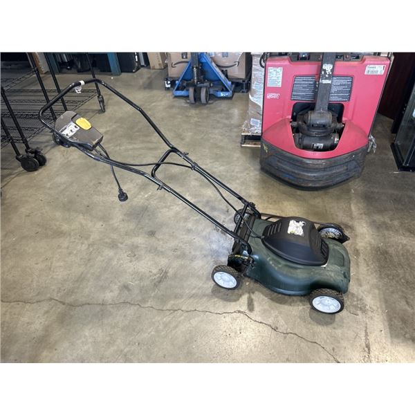 YARDWORKS ELECTRIC LAWNMOWER, WORKING
