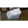 Image 1 : 4 LARGE PLASTIC TOTES WITH 3 LIDS
