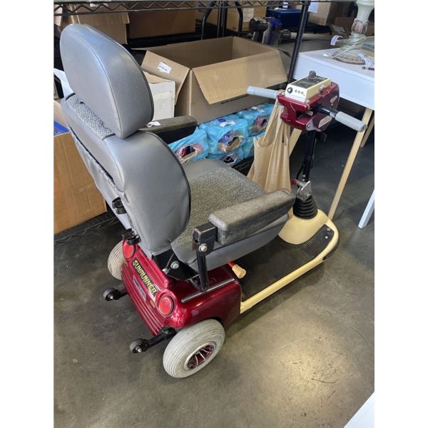 SHOPRIDER MOBILITY SCOOTER, NO BATTERY