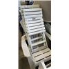 Image 1 : ADIRONDAK CHAIR AND 2 FOLDING PATIO CHAIRS