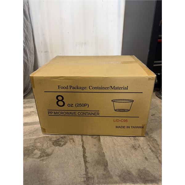 NEW CASE 8OZ MICROWAVE CONTAINERS - 250PC
