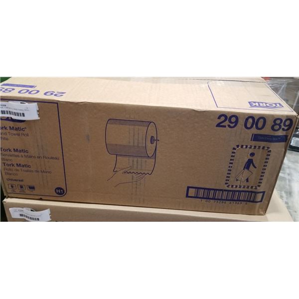 NEW CASE TORK MATIC HAND TOWEL ROLL - WHITE, 6 ROLLS OF 700FT