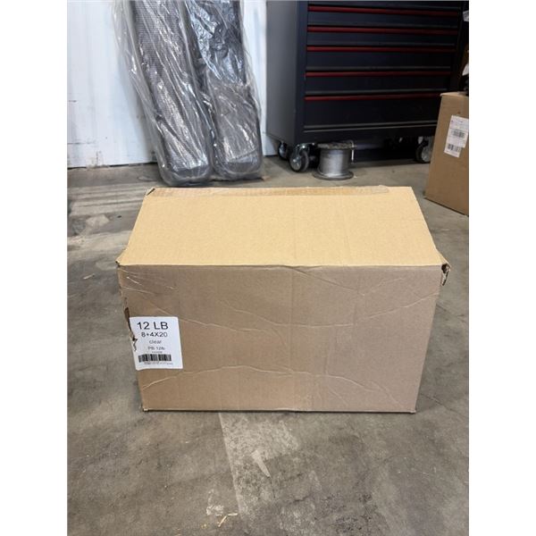 NEW CASE OF CLEAR 12LB BAGS - 10 BOXES OF 200