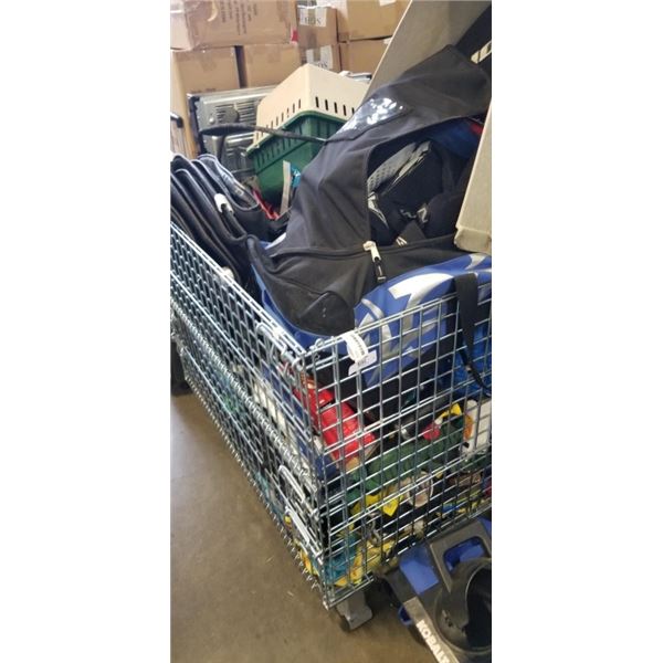 PALLET OF ASSORTED GOODS, CONTENTS OF REPOSESSSED VEHICLES, BIN NOT INCLUDED
