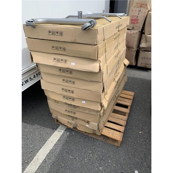 STACK OF 12 NEW ROLLING FOUR HOOK RACKS