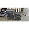 Image 1 : 2 FOREST GREEN ATANTIC SOFT SIDE SUITCASES - LARGE AND CARRY-ON SIZE