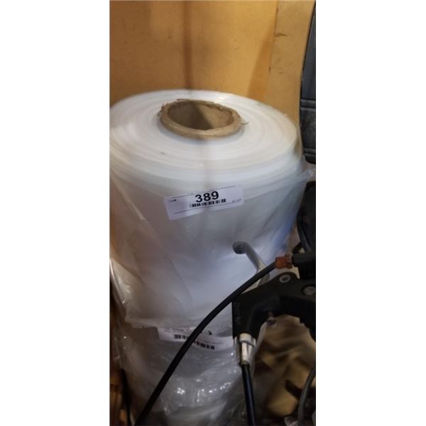 ROLL OF CLEAR FOOD BAGS 38x65, APPROX 100 IN ROLL