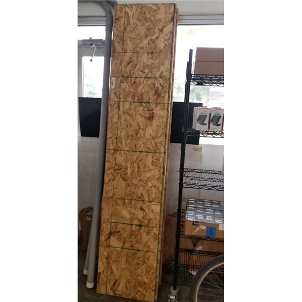 17 PIECES 1/2" PLYWOOD - 8FT TALL, VARYING WEIDTHS 12"-20"