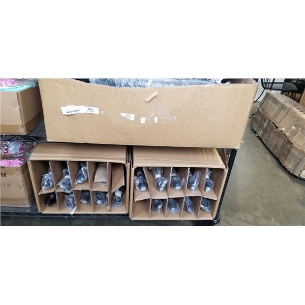 3 BOXES OF NEW BIKE FRONT FORKS AND BLACK METAL FENDER SETS