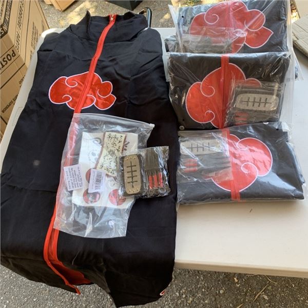 9 NEW ATASUKI DELUXE COSTUME NARUTO SIZE MEDIUM AND SMALL RETAIL $400
