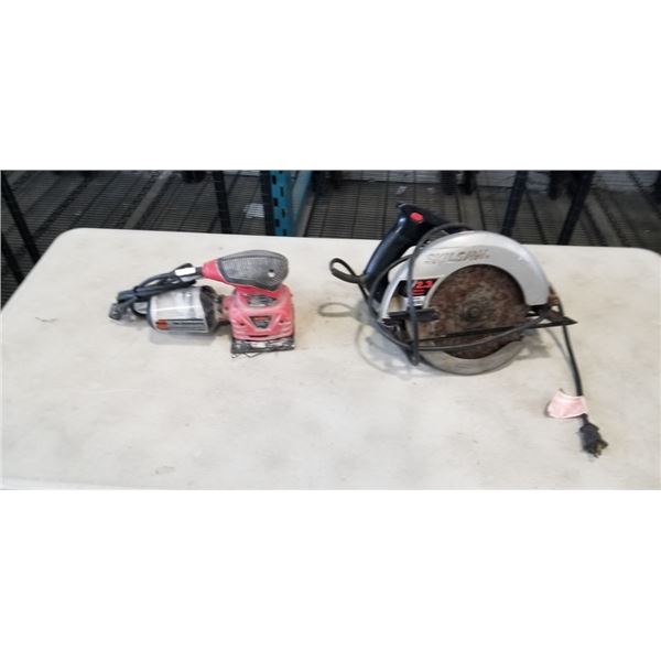 SKIL ELECTRIC SANDER AND SKILSAW CIRCULAR AAW, BOTH TESTED WORKING