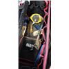 Image 3 : BLACK AND RED TOOL TOTE WITH ASSORTED HAND TOOLS