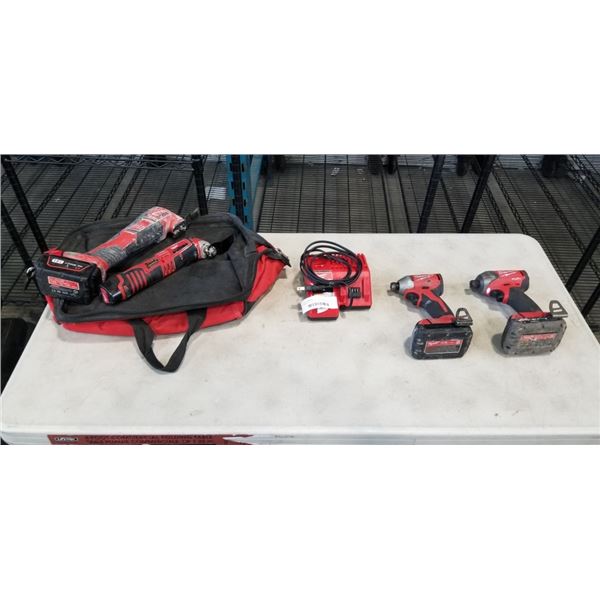 MILWAUKEE M18 AND M12 CORDLESS TOOL SET WITH 18V OSCILLATING MULTI TOOL AND 12V MULTI TOOL, 18V FUEL