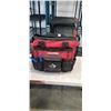 Image 1 : HUSKY ROLLING TRADESMAN BAG WITH LOTS OF QUALITY HAND TOOLS, INCLDUING SOME AS NEW LINEMANS TOOLS ET