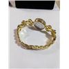 Image 2 : GOLD TONE W/ LOT OF RHINESTONE STRADA LADIES QUARTZ WATCH, BATTERY REQUIRED