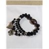 Image 2 : AMORE LOVE BLACK BEADS NECKLACE