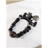 Image 3 : AMORE LOVE BLACK BEADS NECKLACE