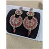 Image 1 : PAIR OF LARGE DANGLE RHINESTONES EARRINGS