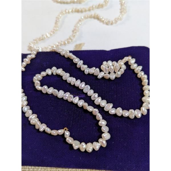 2 STRANDS OF NATURAL SEED PEARLS