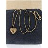 Image 2 : GOLD TONE HEART PENDANT W/ CHAIN NECKLACE EACH MARKED SU CZ CN