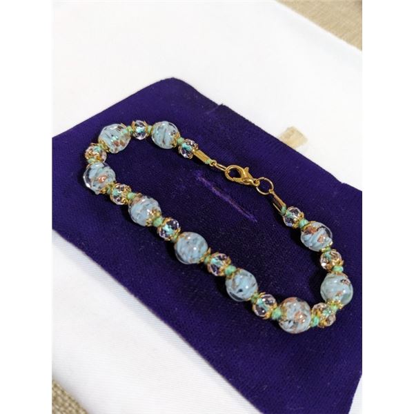 VINTAGE MURANO GLASS BEADS BRACELET