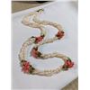 Image 1 : TWISTED GENUINE PEARLS W/ PINK CORAL NECKLACE