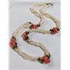 Image 2 : TWISTED GENUINE PEARLS W/ PINK CORAL NECKLACE