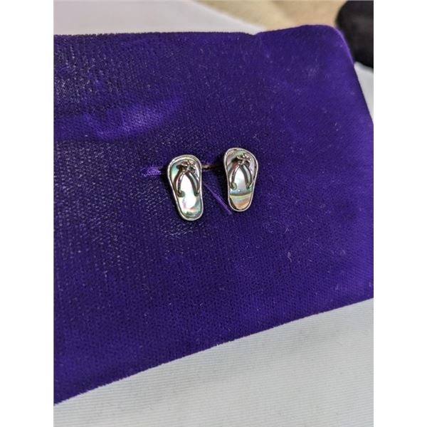 PAIR OF 925 STERLING SILVER W/ SANDAL EARRINGS