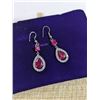 Image 1 : PAIR OF SILVER TONE DANGLE EARRINGS