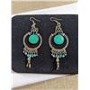Image 2 : PAIR OF PERUVIAN SILVER DANGLE EARRINGS