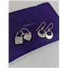 Image 2 : 2 PAIRS OF STERLING SILVER EARRINGS