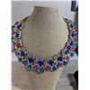 Image 1 : VINTAGE ALL COLOURS RHINESTONES NECKLACE