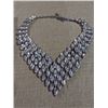 Image 2 : LARGE NECKLACE W/ MARQUISE CUT WHITE RHINESTONES