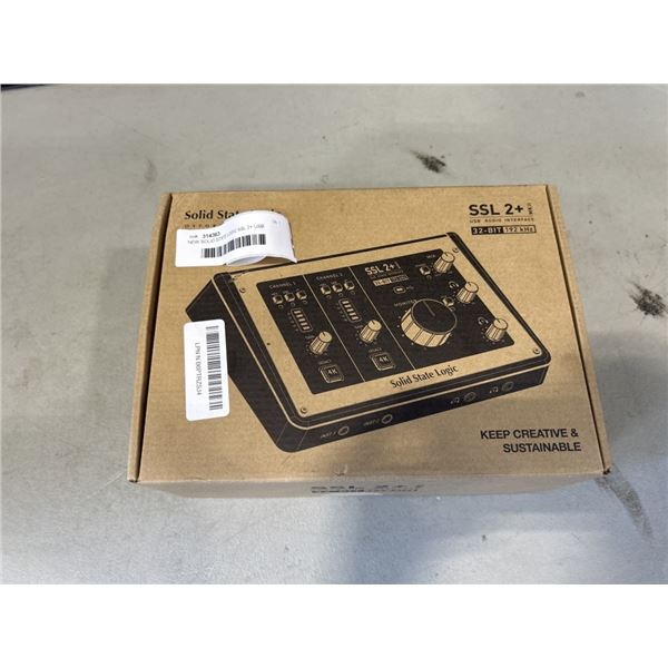 NEW SOLID STATE LOGIC SSL 2+ USB AUDIO INTERFACE. 32-BIT 192 KHZ
