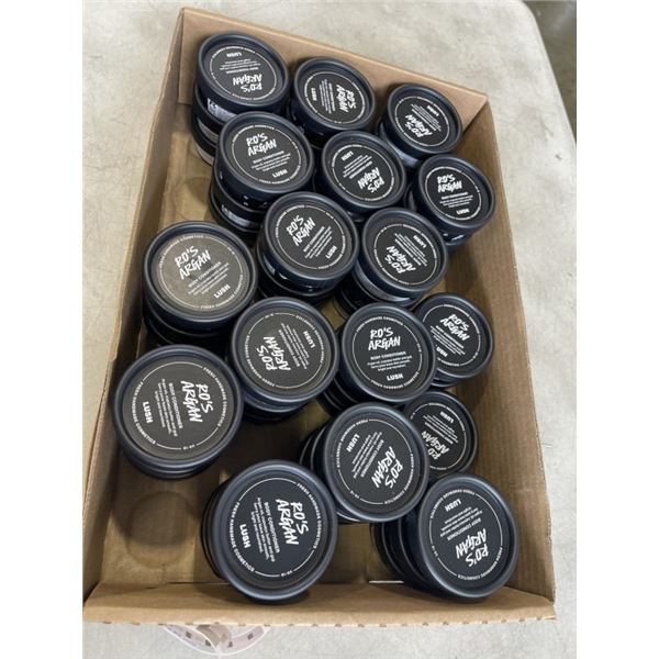 TRAY OF NEW LUSH BEAUTY PRODUCTS