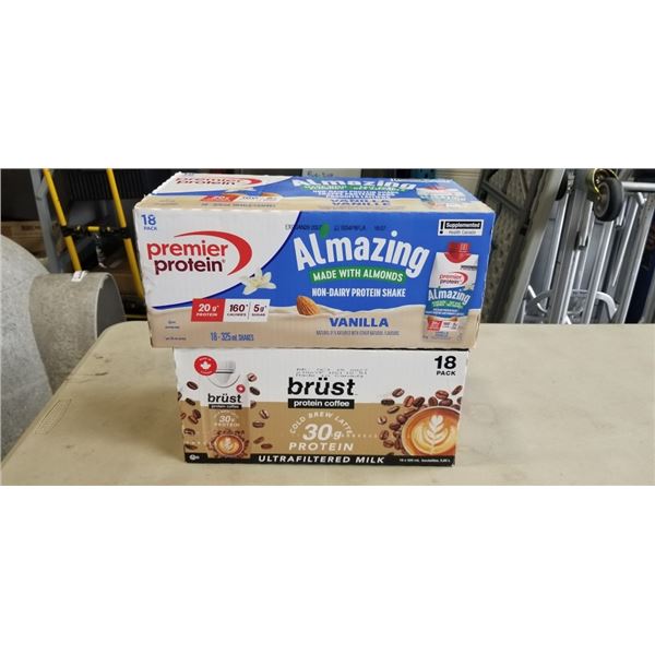 CASE OF BRUST AND PREMIER PROTEIN DRINNKS, EXP 2027
