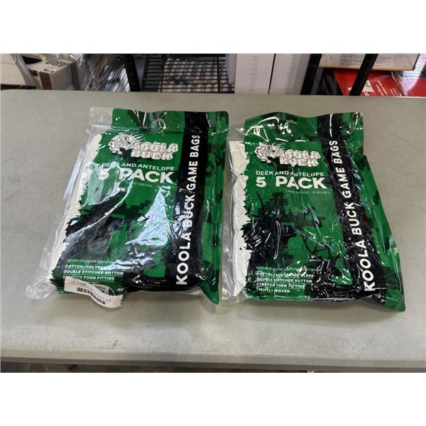 2 NEW PACKS OF DEER & ANTELOPE GAME BAGS. 10 TOTAL BAGS