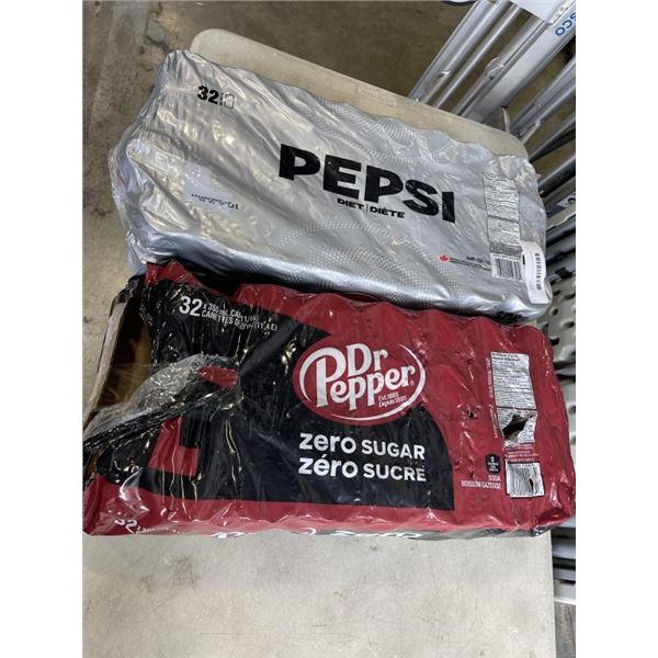 2 FLATS OF SODA, A FEW CANS MAY BE MISSING - DIET PEPSI AND DIET DR. PEPPER