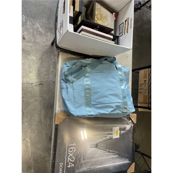 TOTE BAG AND PICTURE FRAMES - SOME NEW