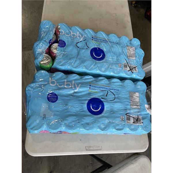 2 CASES OF BUBLY SODA DRINNKS, 32 PACKS, SOME MISSING